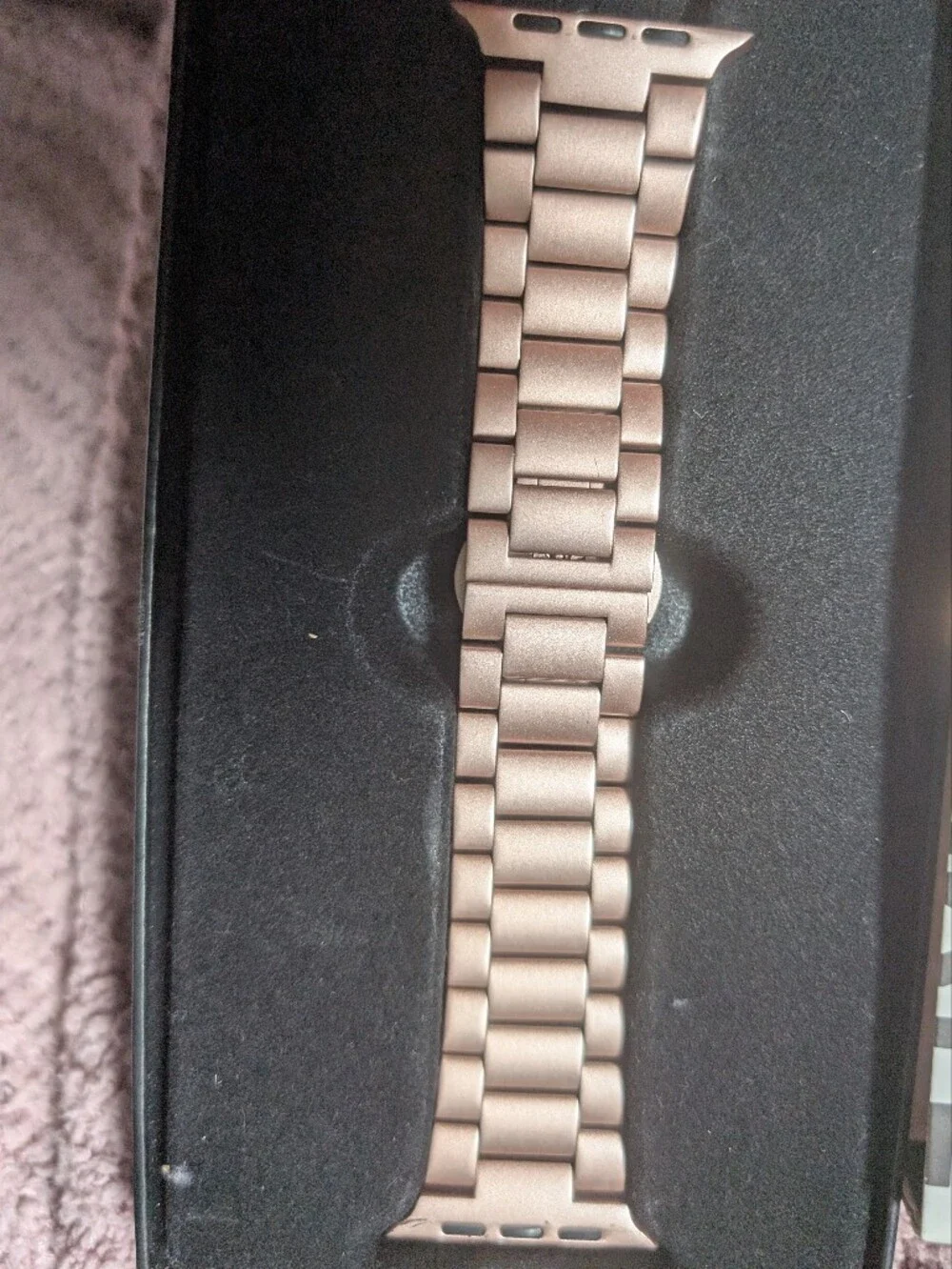 Metal Linked Watch Band - Rose Gold Tone